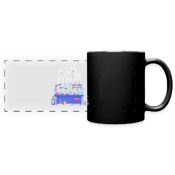 My laboratory, my rules - Full Colour Panoramic Mug - black - Front