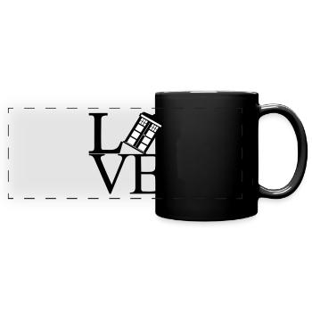 Love black - Full Colour Panoramic Mug - black - Front