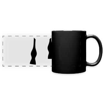 Bow Tie Un-done - Full Colour Panoramic Mug - black - Front