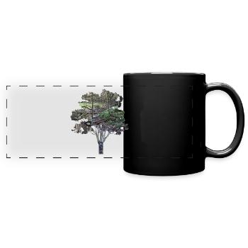 Wald - Panorama-Tasse farbig - Schwarz - Vorne