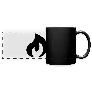 Flame, fire - Full Colour Panoramic Mug - black - Front
