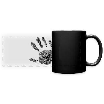 Abdruck bretonisch triskel symbol bretagne - Panorama-Tasse farbig - Schwarz - Vorne