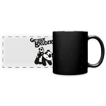 Pandalena Großer Panda Bruder - Panorama-Tasse farbig - Schwarz - Vorne
