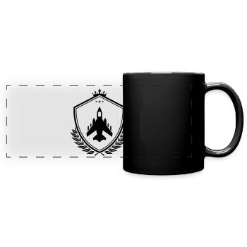 Armoiries d’avions à réaction - Mug panoramique uni - noir - Devant