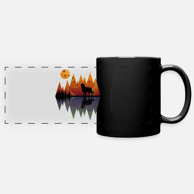 Mountain Australian Shepherd - Panorama-Tasse farbig - Schwarz