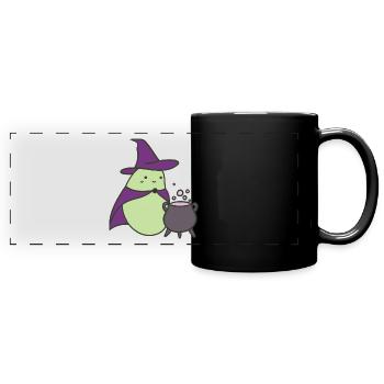 Doux Hallobean - Mug panoramique uni - noir - Devant
