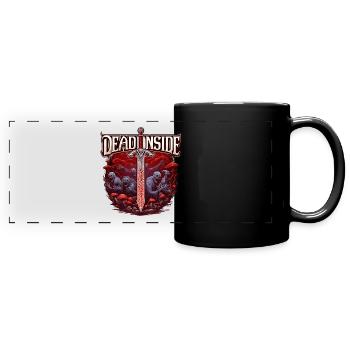 Horror- und Science-Fiction-Saga mit Schwert - Panorama-Tasse farbig - Schwarz - Vorne