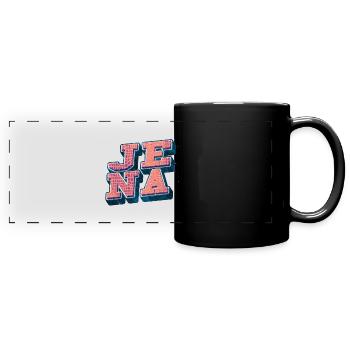 Jena Deutschland Stadt Schrift Vintage Retro - Panorama-Tasse farbig - Schwarz - Vorne