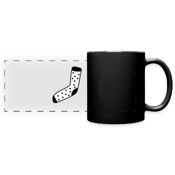 Socke Strumpf Fuß Kleidung - Panorama-Tasse farbig - Schwarz - Vorne