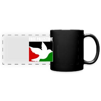 Free palestine - Panorama-Tasse farbig - Schwarz - Vorne
