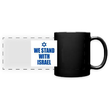 We stand with israel - Mug panoramique uni - noir - Devant