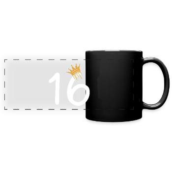 16 - Panorama-Tasse farbig - Schwarz - Vorne