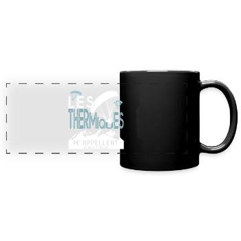 PARAGLIDING GLEITSCHIRM THERMIK Geschenk - Panorama-Tasse farbig - Schwarz - Vorne
