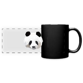 panda - Full Colour Panoramic Mug - black - Front