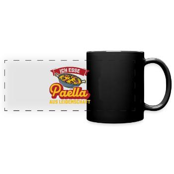 Paellapfanne Paella Spanien Spanisch Geschenk - Panorama-Tasse farbig - Schwarz - Vorne