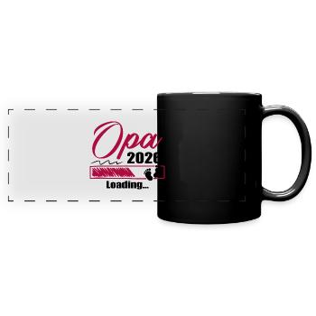 Werdender Opa 2026 Opa loading Geschenk Männer - Panorama-Tasse farbig - Schwarz - Vorne