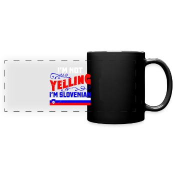 Slowenen Slowenische Flagge Slowenien Volk - Panorama-Tasse farbig - Schwarz - Vorne