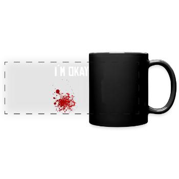 lustig - Panorama-Tasse farbig - Schwarz - Vorne