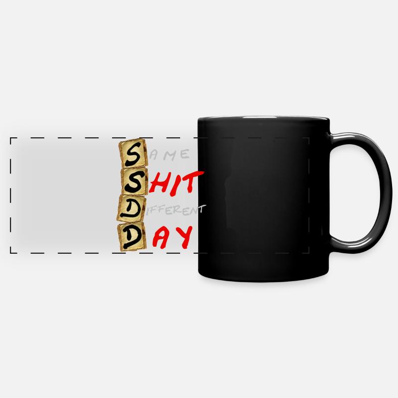 SSDD Same Shit Different Day - Mug panoramique uni - noir