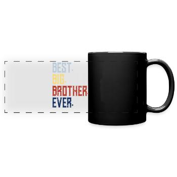 Meilleur big brother de tous les temps - Mug panoramique uni - noir - Devant