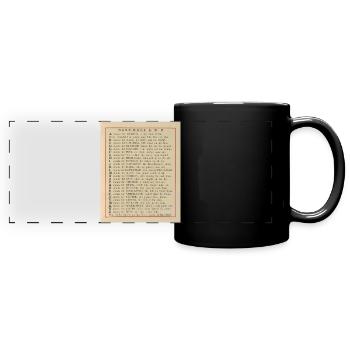 Baseball ABC 1885 Vintage Buch Illustration Nr.3 - Panorama-Tasse farbig - Schwarz - Vorne