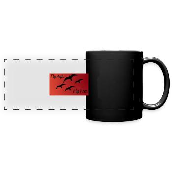 Fly High Fly Free - Full Colour Panoramic Mug - black - Front