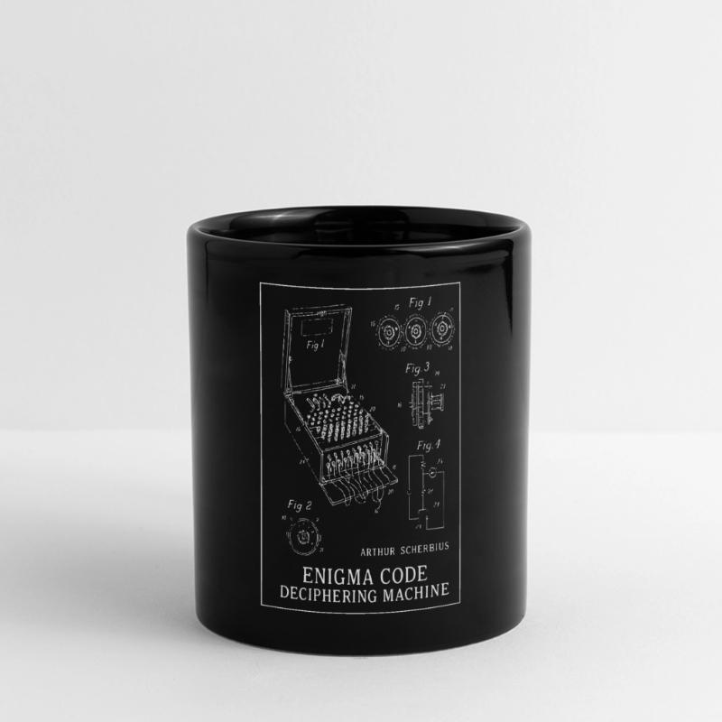Enigma Code Deciphering Machine Illustration Full Colour Panoramic Mug
