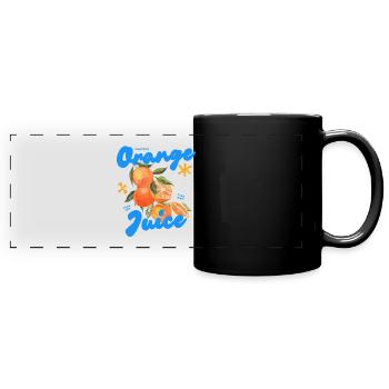 Orange Juice - Full Colour Panoramic Mug - black - Front