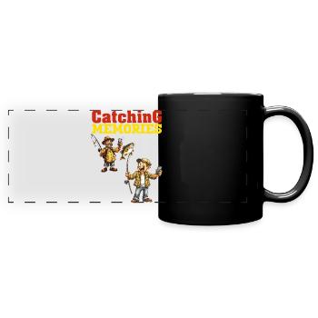 Erinnerungen fangen - Panorama-Tasse farbig - Schwarz - Vorne