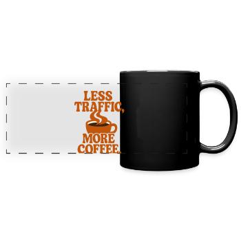 Productivité Caféinée : Zéro Perte de Temps - Mug panoramique uni - noir - Devant