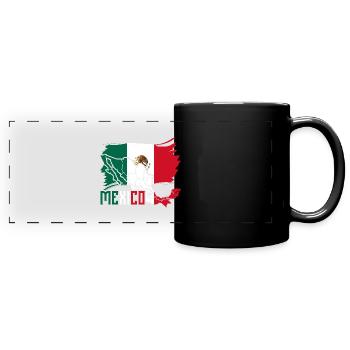Drapeau du Mexique Cadeau mexicain Mexique - Mug panoramique uni - noir - Devant