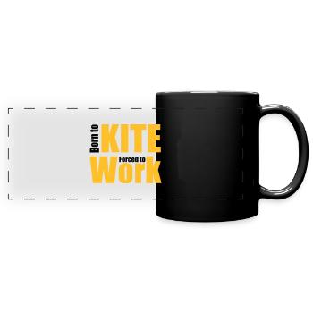 Hang-gliding - Full Colour Panoramic Mug - black - Front