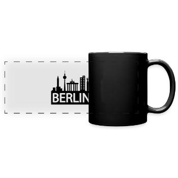 Berlin skyline - Full Colour Panoramic Mug - black - Front