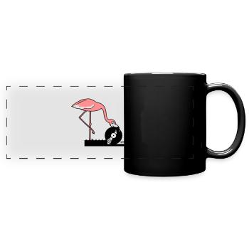 music party celebrate disco club hang up v - Full Colour Panoramic Mug - black - Front