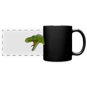 T-Rex - Panorama-Tasse farbig - Schwarz - Vorne