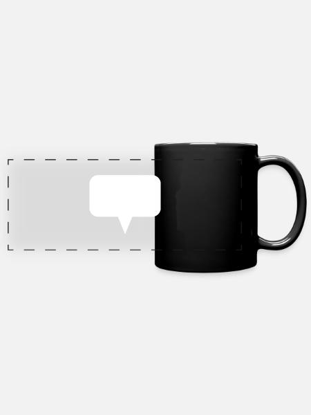 Sprechblase Denkblase Beschriften Speechbubble - Panorama-Tasse farbig - Schwarz