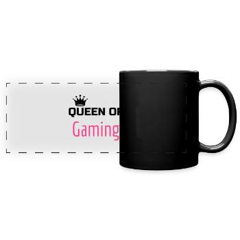 Gaming Gamer Video Game Player Geek - Full Colour Panoramic Mug - black - Front