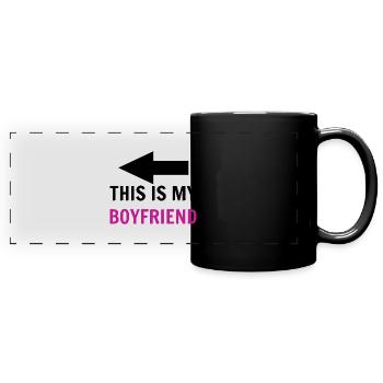 This is my boyfriend (rose) - Mug panoramique uni - noir - Devant