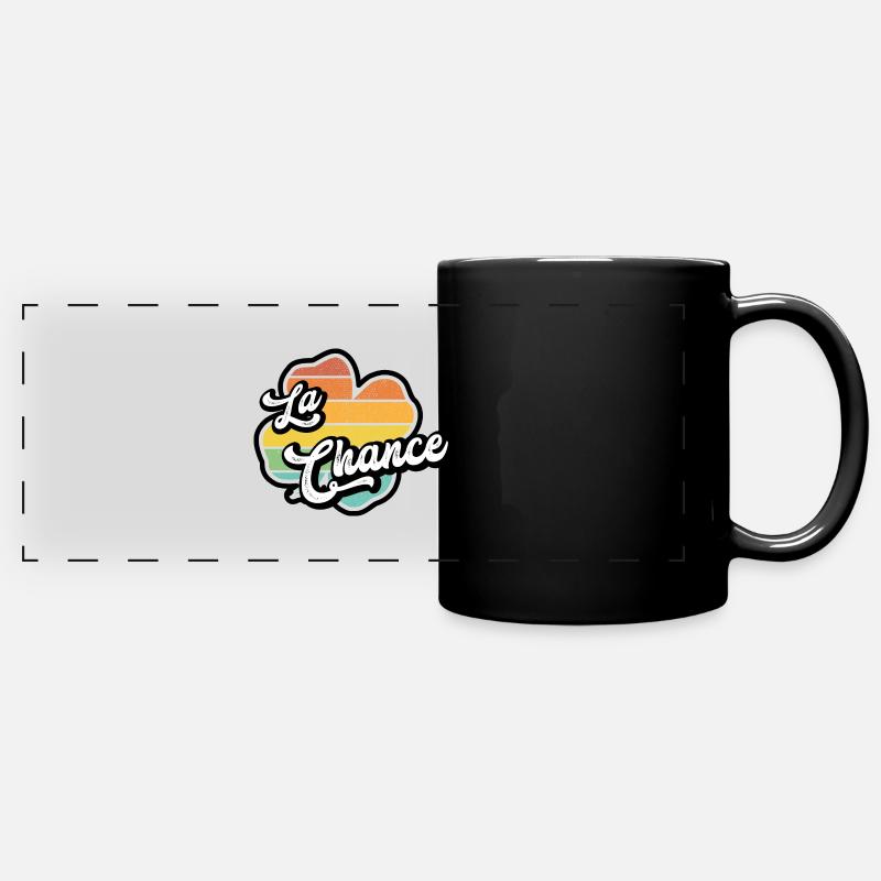 luck - clover color - lucky charm - Full Colour Panoramic Mug - black