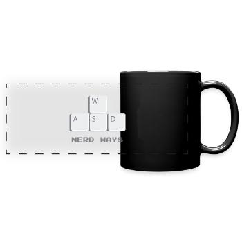 nerd way - Mug panoramique uni - noir - Devant