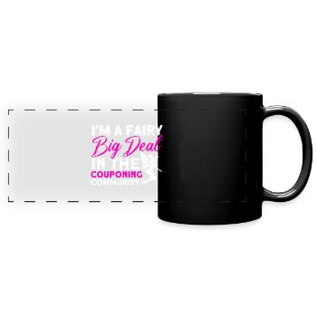 Coupon Shopper Discount Couponer Vente à prix réduit - Mug panoramique uni - noir - Devant