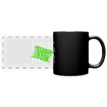carpenter joke bday woodcutter - Panorama-Tasse farbig - Schwarz - Vorne
