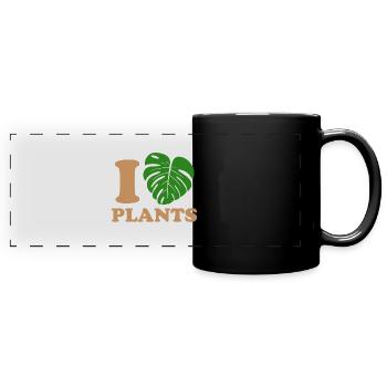 Pflanzen fallen - Panorama-Tasse farbig - Schwarz - Vorne