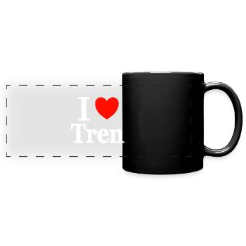 I Love Tren Bodybuilding Bodybuilder kraftsportler - Panorama-Tasse farbig - Schwarz - Vorne