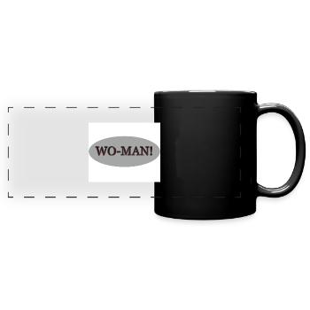 WO-MAN - Panorama-Tasse farbig - Schwarz - Vorne
