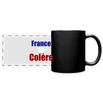 France en colère - Mug panoramique uni - noir - Devant