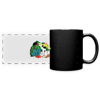 Meilleur ami - Mug panoramique uni - noir - Devant