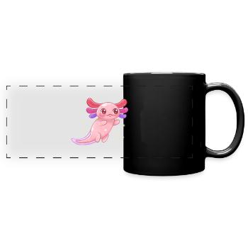 Conception d’anime axolotl pour les amateurs d’axolotl - Mug panoramique uni - noir - Devant