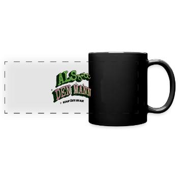 womancontest mädchen ansage frauenrechte - Panorama-Tasse farbig - Schwarz - Vorne