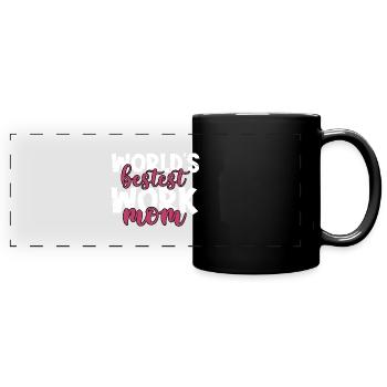 La meilleure maman de travail au monde, la meilleure maman de tous les temps - Mug panoramique uni - noir - Devant